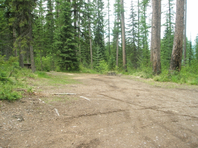 picture showing Campsite #5: Gravel parking pad is 33' x 26'.